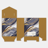 Zwart Bruin Wit Goud Marmer Small Business Bedankdoosjes (Ongevouwen)