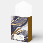 Zwart Bruin Wit Goud Marmer Small Business Bedankdoosjes (Open)