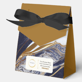 Zwart Bruin Wit Goud Marmer Small Business Bedankdoosjes