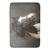 Zwart Bruin Wit Paard Hardlopen Badmat (Voorkant Verticaal)