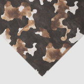 Zwart Bruine Crème Koeienprint Verjaardag Tissuepapier (Detail)