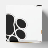 Zwart-bruine hondenpootjes bedankdoosjes (Bovenkant)