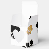 Zwart-bruine hondenpootjes bedankdoosjes (Geopend)