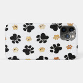 Zwart-bruine hondenpootjes Case-Mate iPhone case (Achterkant (horizontaal))