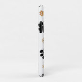 Zwart-bruine hondenpootjes Case-Mate iPhone case (Achterkant/rechts)