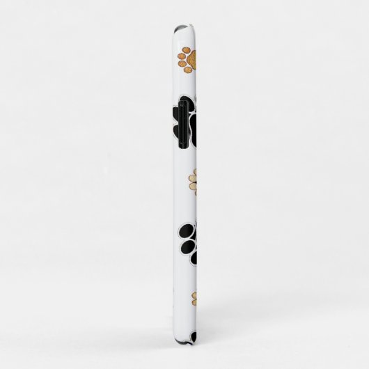 Zwart-bruine hondenpootjes Case-Mate iPhone case (Achterkant/rechts)