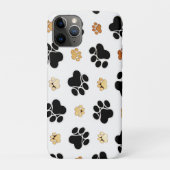 Zwart-bruine hondenpootjes Case-Mate iPhone case (Achterkant)