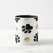 Zwart-bruine hondenpootjes mok (Midden)