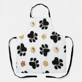 Zwart-bruine hondenpootjes schort (Voorkant)