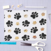 Zwart-bruine hondenpootjes tissuepapier (Craft)