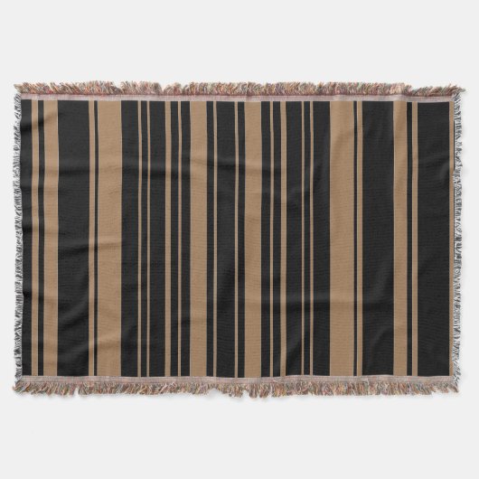 Zwart bruine strepen deken (Voorkant)