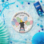 Zwart Brussels Griffon Hond Verjaardagsfeestje Papieren Bordje (Feest)