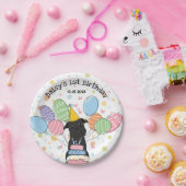 Zwart Brussels Griffon Hond Verjaardagsfeestje Papieren Bordje (Feest)