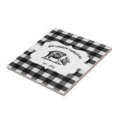 Zwart buffalo Speld Boerderij Decoratief Tegeltje (Zijkant)