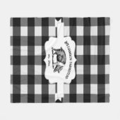 Zwart buffel Boerderij Varkenspand Fleece Deken (Voorkant (Horizontaal))