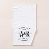 Zwart Buffel Check en boerderij Pijl Monogram Bad Handdoek (Handdoek)