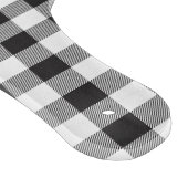 Zwart Buffel geruite Monogrammed Paddle Glass Snijplank (Hoek)