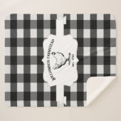 Zwart Buffel Plaid Boerderij Chicken Sherpa Deken (Voorkant (horizontaal))