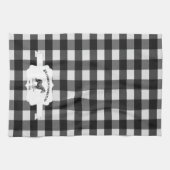 Zwart Buffel Plaid Boerderij Paard Keukenhanddoek (Horizontaal)