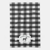Zwart Buffel Plaid Boerderij Paard Keukenhanddoek (Verticaal)