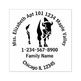 Zwart Buffel Silhouet Home Contact Info Rubberstempel