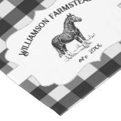 Zwart Buffelpaard Plaid Boerderij Korte Tafelloper (Hoek)