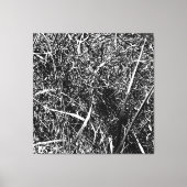 zwart buitenaards gras canvas afdruk (Voorkant)