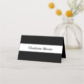 Zwart Bulk Handwrite Gast Namen Bruiloft Plaatskaartje (Voorkant)