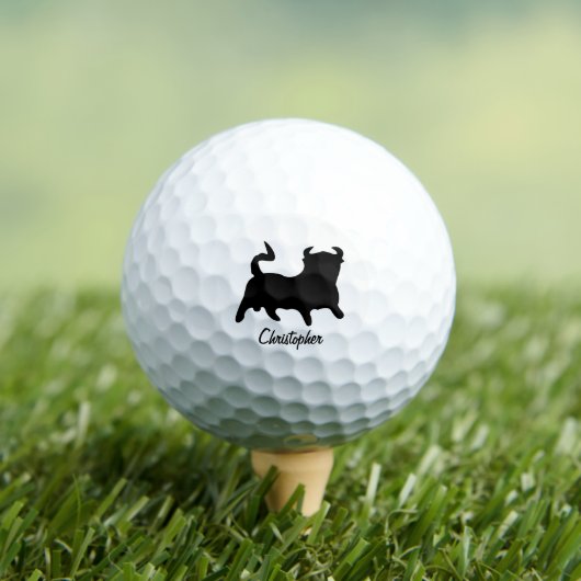 Zwart Bull-ontwerp Golfballen (Insitu Shirt)