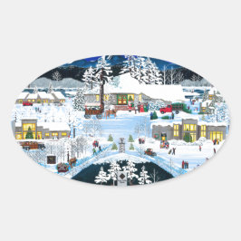 Zwart Butte Resort Ovale Sticker