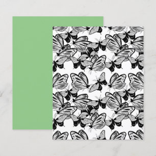 Zwart Butterflies White Scrapbook Paper