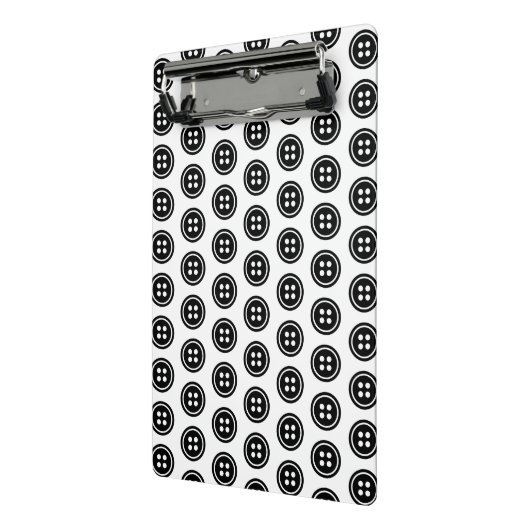 Zwart Button Mini Klembord (Angled2)