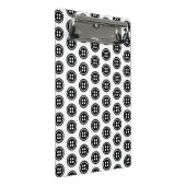 Zwart Button Mini Klembord (Schuin)