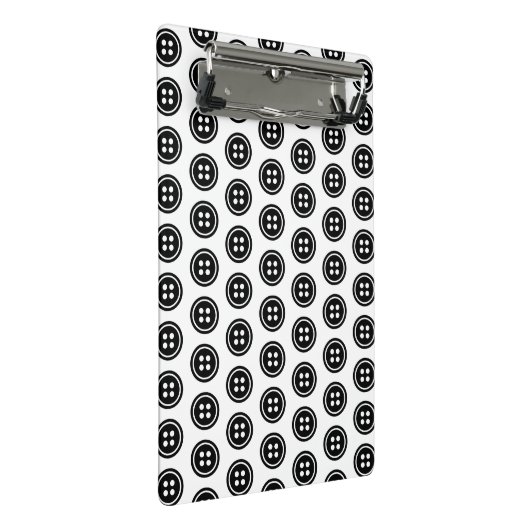 Zwart Button Mini Klembord (Schuin)