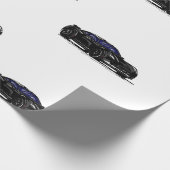 Zwart C7 Corvette inpakpapier (Hoek)