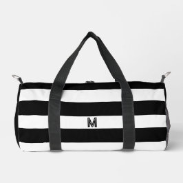 Zwart Cabana Streep & gepersonaliseerd Monogram Plunjezak