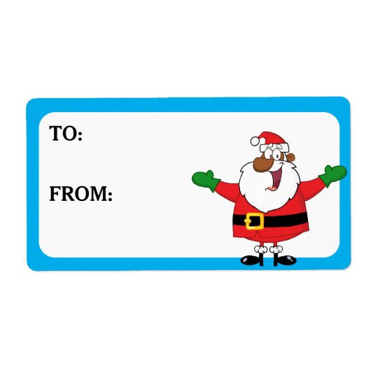 Zwart cadeauetiket voor kerstcadeautjes etiket (Voorkant)