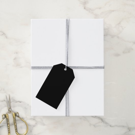 Zwart Cadeaulabel (Met Touw)