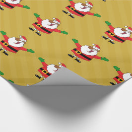 Zwart cadeaupapier voor Santa Hugs