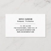 Zwart camerapictogram, fotograaf, fotografie visitekaartje (Achterkant)