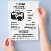 Zwart camerapictogram, fotograaf, fotografische hi flyer (Hand)