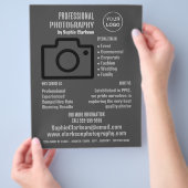 Zwart camerapictogram, fotograaf, fotografische hi flyer (Hand)