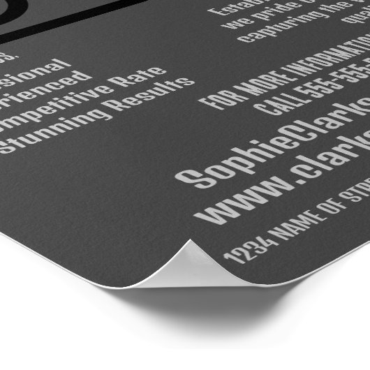 Zwart camerapictogram, fotograaf, fotografische hi poster (Hoek)