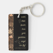 Zwart, Camo, en Gouden Elegante Script Naam Sleutelhanger (achterkant)