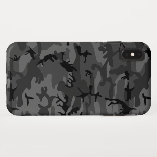 Zwart Camo Patroon Case-Mate iPhone Case (Achterkant (horizontaal))