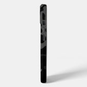 Zwart Camouflage Monogram iPhone Case (Achterkant / Links)