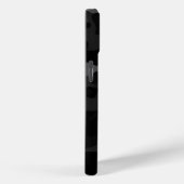 Zwart Camouflage Monogram iPhone Case (Achterkant / Rechts)