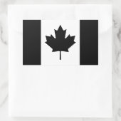Zwart Canada Landenvlag Rechthoekige Sticker (Tas)