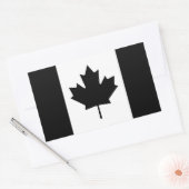 Zwart Canada Landenvlag Rechthoekige Sticker (Envelop)