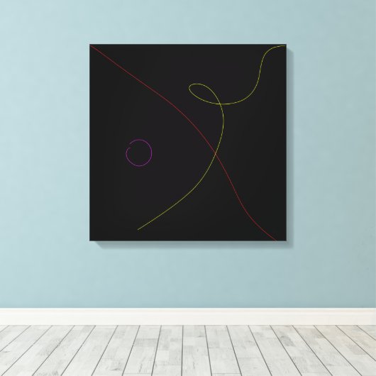 Zwart Canvas Afdruk (Insitu (Houten vloer))
